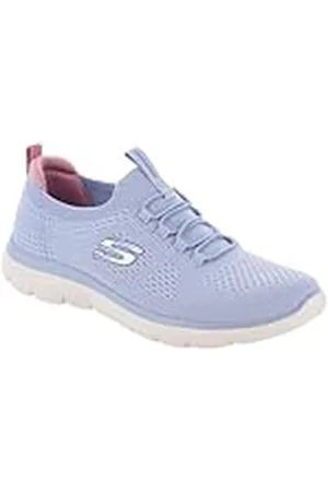 Skechers Dam Summits, Ljusblå Stickad/Multi Trim, 4.5 UK, , 37.5 EU