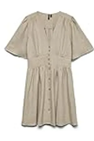 VERO MODA Dam Vmmelaney 2/4 kort klänning WVN Noos, , S