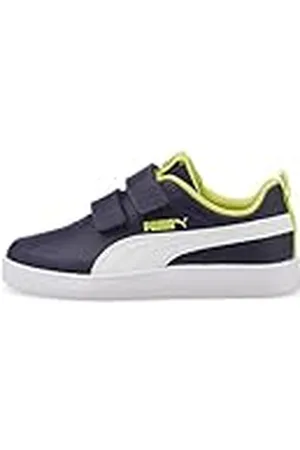 PUMA COURTFLEX V2 V PS, Unisex barn, Flerfärgad Peacoat White Lemon Sherbert, 27 EU