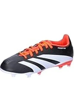 adidas Unisex – Barn Predator League Firm Ground Football Boots, Core Black/Cloud White/Solar Red, 38 EU