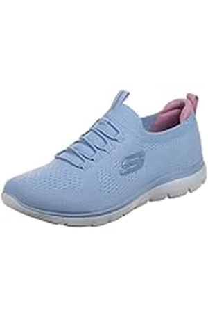 Skechers Dam Summits, Ljusblå Stickad/Multi Trim, 2 UK, , 35 EU