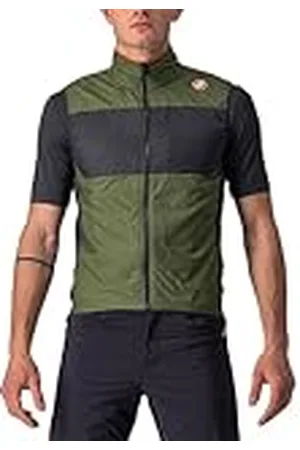 Castelli Herr Olimited puffy väst sportväst, ljus militär grå/mörkgrå briljant orange, M