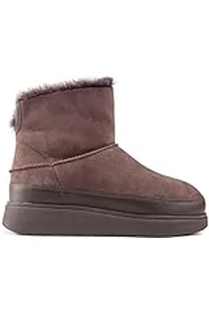 FitFlop Dam Gen-FF Ultra-Shearling Mini Boot Ankle, Ökenbrun, 38 EU