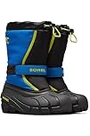 sorel Unisex – barn Flurry Boot Vinterkängor, Svart superblå, 36 EU
