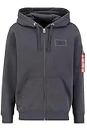 Alpha Industries Hoody med dragkedja och ryggtryck-herr Hooded Sweat
