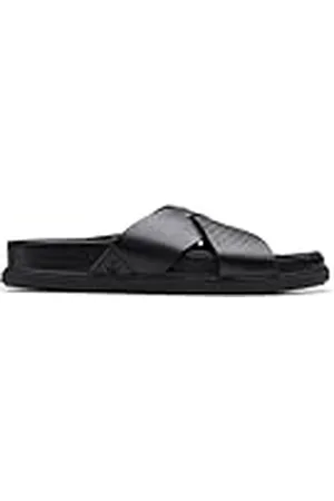 Clarks Torford Cross Slide Sandal, Black Leather, 8.5 UK, , 42.5 EU