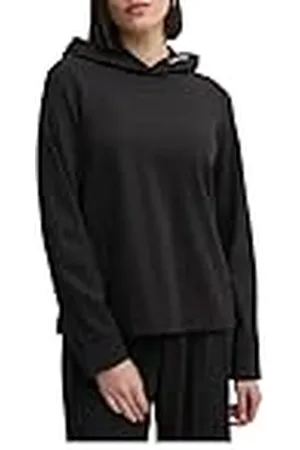 Calvin Klein Jeans dam logotyp elastisk milano huvtröja J20J224722 pullover sweatshirt, svart ( , S, , S