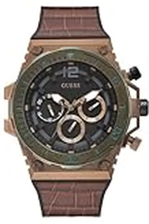 Guess 46 mm multifunktionell klocka i rostfritt stål, , armband