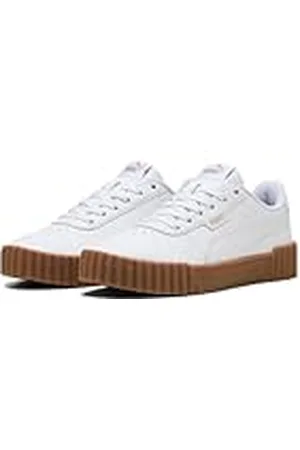 PUMA Dam Carina 3.0 sneakers, White Gold-Gum, 4 UK, vit guld tuggummi, 37 EU