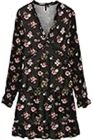 VERO MODA Vmsmilla Ls Frill Short Dress WVN Ga, , L