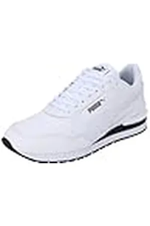 PUMA Unisex St Runner V4 L Sneaker, vit svart vit, 44.5 EU