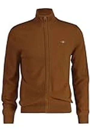 GANT Extrafin lammull dragkedja cardigan, , M