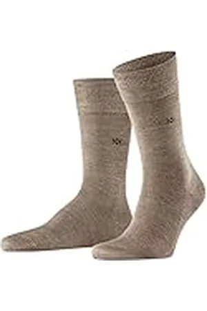 Burlington Leeds herrstrumpor, ullbomull, brun (Pebble 5810), 6,5-11 (1 par)