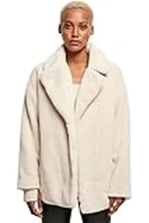 Urban classics Dam Lapel Teddy Jacka för kvinnor, , XXL
