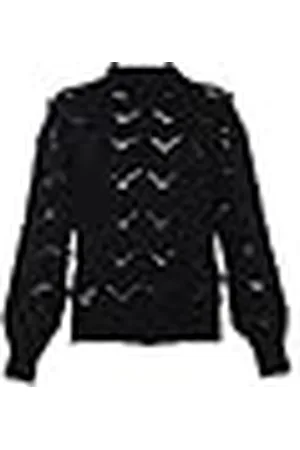 Faina Dam vågig fashionabel stickad tröja med vågig urringning, , storlek M/L, , XL