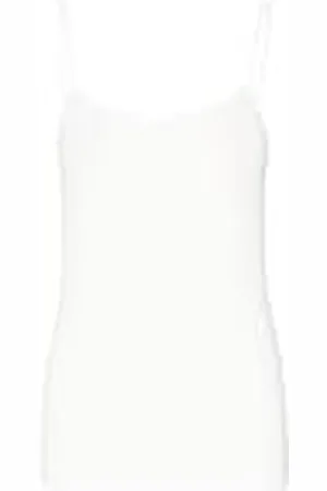 Kaffe Dam topp spaghettiband skinny fit jersey topp hip längd, , S