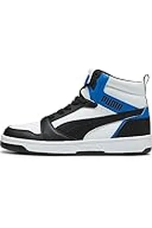PUMA Unisex Rebound V6 Sneakers, BLACK- WHITE- TEAM ROYAL, 42 EU