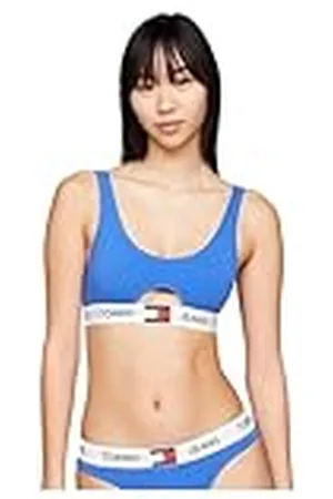 Tommy Hilfiger Nyckelhål Bralette för kvinnor (Ext Sizes) Empire Blue M, , M