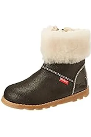 Kickers Pojke unisex barn NONOFUR ankelkänga, noir lysande, 2 UK barn, , 2 UK Child