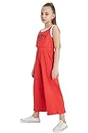 DeFacto Hängselbyxor jumpsuit för tonårsflickor – barnklänningar, , 9-10 År