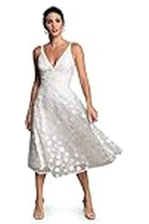 Dress The Population Dam Elisa Plunge Midi ärmlös klänning, , L