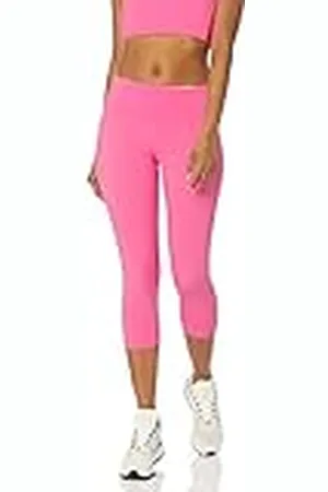 Amazon Kvinnors aktiv skulptur medelhög midja capri legging, ljusrosa, Small