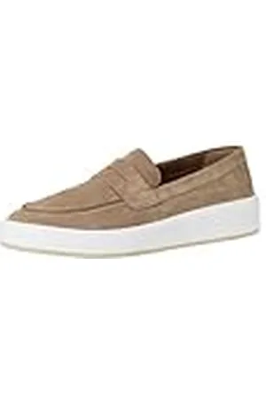 Marco Tozzi Män av Guido Maria Kretschmer, läder, 2-14602-42 platta tofflor, taupe, 46 EU, , 46 EU