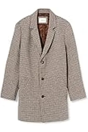 QS by s.Oliver Big Size Herr kappa långärmad, beige kontroll, XXL