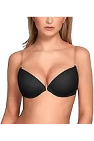 Vivisence Transparent bh push up transparent rygglös bh silikonremmar vadderad osynlig slät mönsterlös, Eve 1012, , 75B