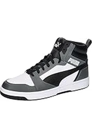 PUMA Unisex Rebound V6 Sneaker, vit svart skugga grå, 42.5 EU