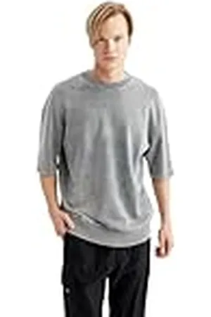DeFacto Basic T-shirt för män – klassisk t-shirt för män, , S