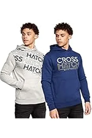 Crosshatch Klassisk pullover-huvtröja för män - Essential multipacks - 2-pack huvtröjor, , L