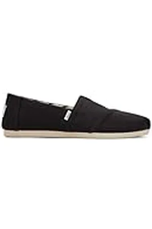 TOMS Alpargata Loafer för kvinnor, svart bred återvunnen bomullstyg, 3,5 UK, , 3.5 UK Wide
