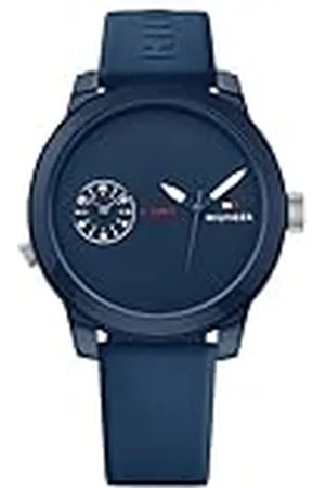 Tommy Hilfiger Mäns datum klassisk kvarts klocka med silikonarmband 1791325