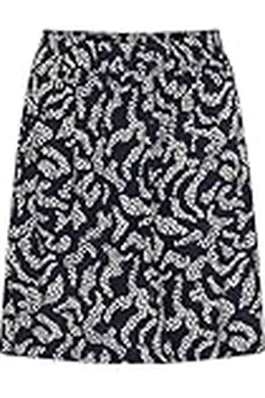 Kaffe Dam shorts hög midja elastiskt midjeband bred ben avslappnad passform, , 32