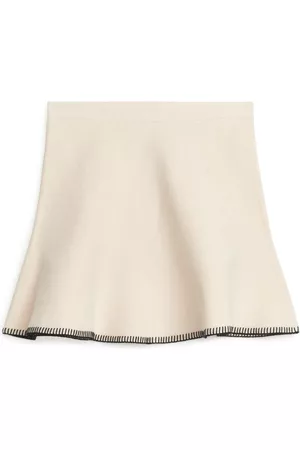ARKET Knitted Mini Skirt - White