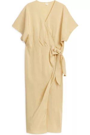 ARKET Kvinna Vita klänningar - Linen Wrap Dress