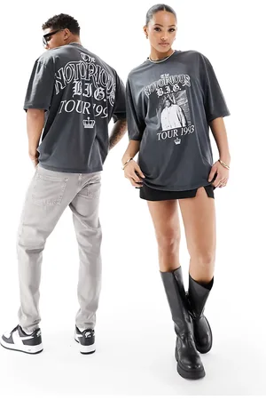 ASOS – Svart, tvättad, oversize t-shirt i unisex-modell med licenserat Biggie Smalls-tryck
