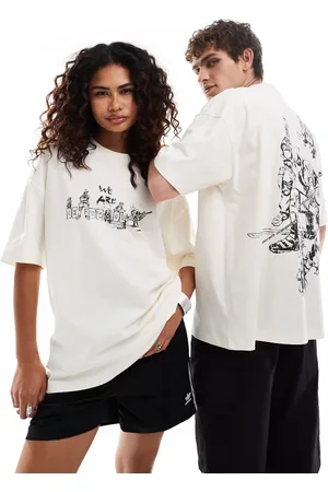 ASOS – Marvel – Beige t-shirt i oversize och unisex-modell med Deadpool-tryck