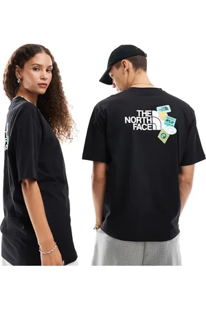 The North Face – Expedition Stickers – Svart t-shirt i oversize med tryck baktill, endast hos ASOS