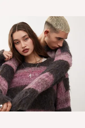 Reclaimed – Flerfärgad, randig tröja i unisex-modell och oversize