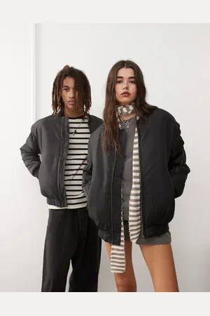 Reclaimed – Svart bomberjacka i oversize och unisex-modell