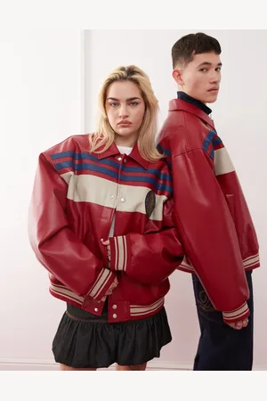 COLLUSION – Unisex – , kluven bomberjacka i PU och oversize