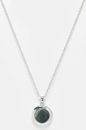 Reclaimed – Unisex – Silverfärgat kedjehalsband med hänge