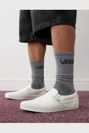 Vans – Classic – Vita och schackrutiga sneakers