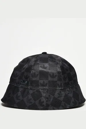 adidas – Svart solhatt med monogrammönster