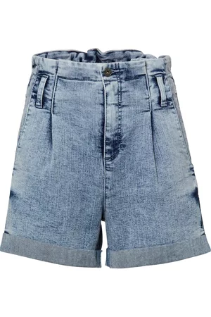 bonprix Kvinna Shorts - Paperbag-jeansshorts
