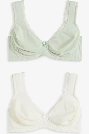 bonprix Ovadderad T-shirtbehå med bygel och ekologisk bomull (2-pack)