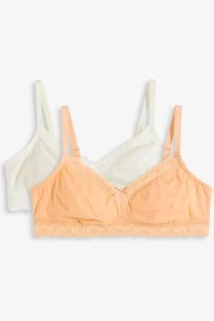 bonprix BH utan bygel med bomull (2-pack)