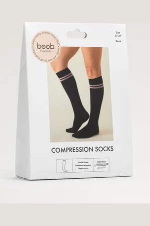 Boob Stödstrumpor Essential - Svart - 37-39